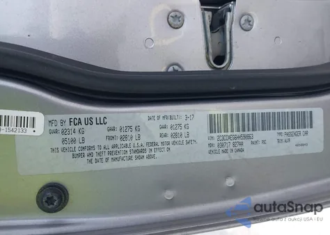 2017 Chrysler 300C z USA, uszkodzony, nr VIN 2C3CCAEG6HH590863